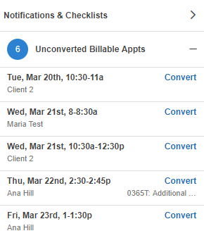How To: View Unconverted/Partially Converted Billable Appointments in ...