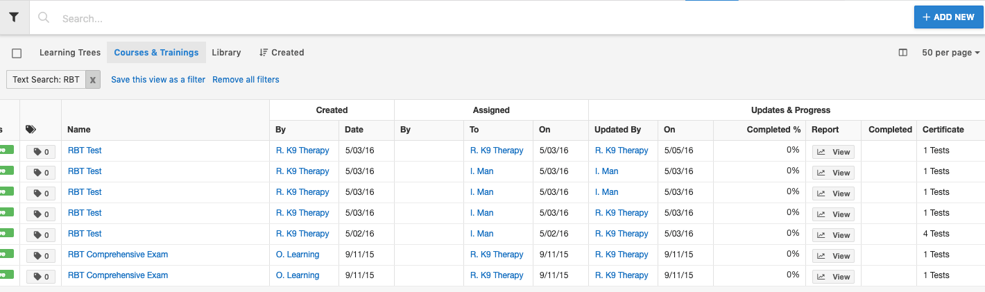 How To: Report on Staff Training Using the Course Grid