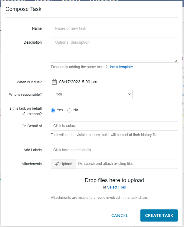 How To: Create a New Task from Home