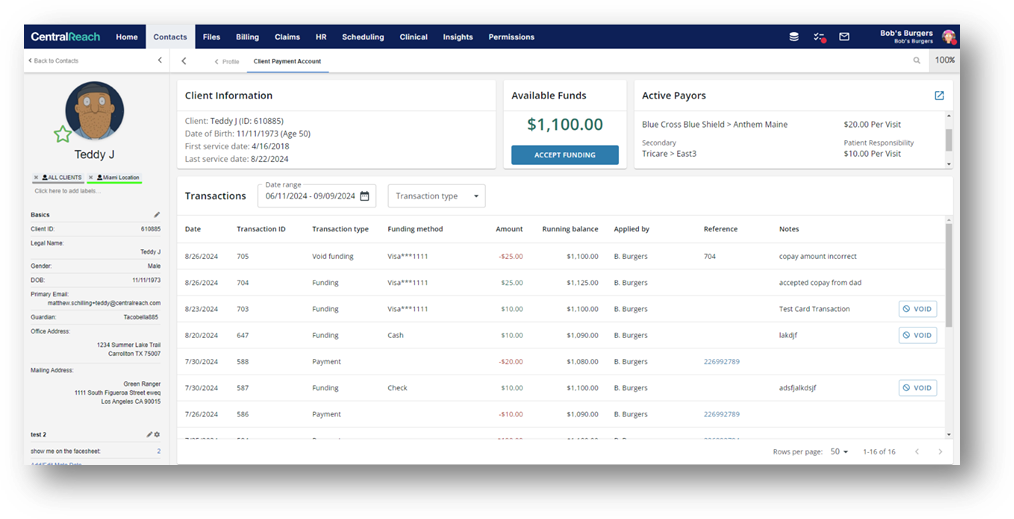 24.10: Client Payment Account feature, Multi-line support for Session ...