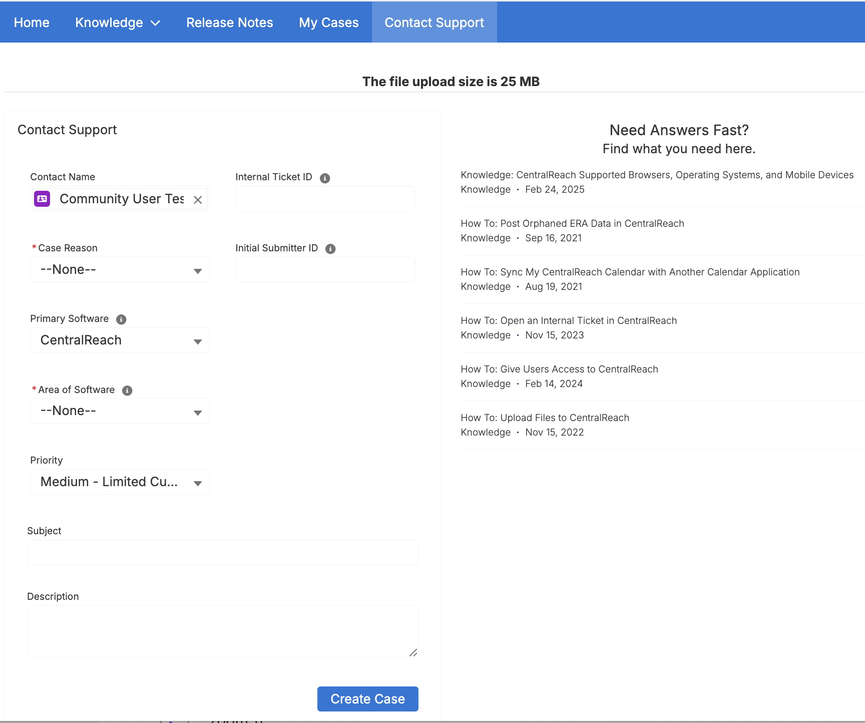 How To: Create a Support Case in CR Community