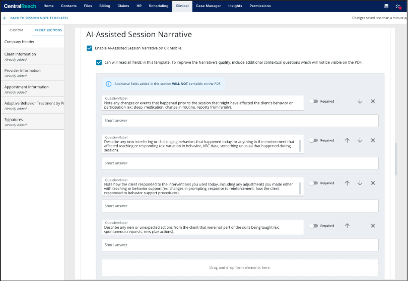 CR Mobile 26.2: AI-Assisted Session Narratives and Session Note ...