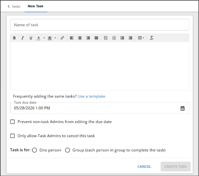 How To: Create a Task